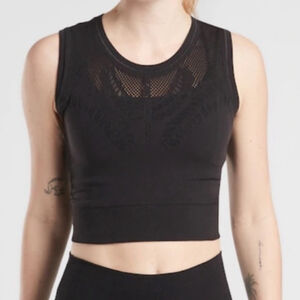 NEW! Athleta Ujjayi Crop Tank Black Size S/M